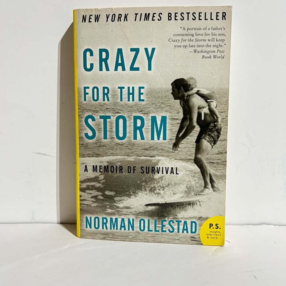 Crazy For The Storm Norman Ollestad Paperback Book Memoir Survival Non Fiction